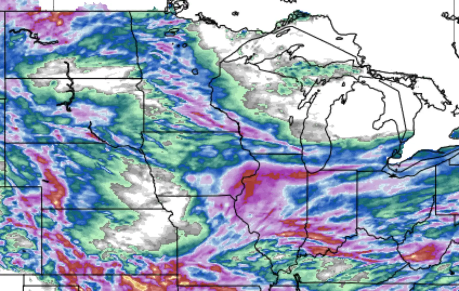72-Hour Precipitation Map